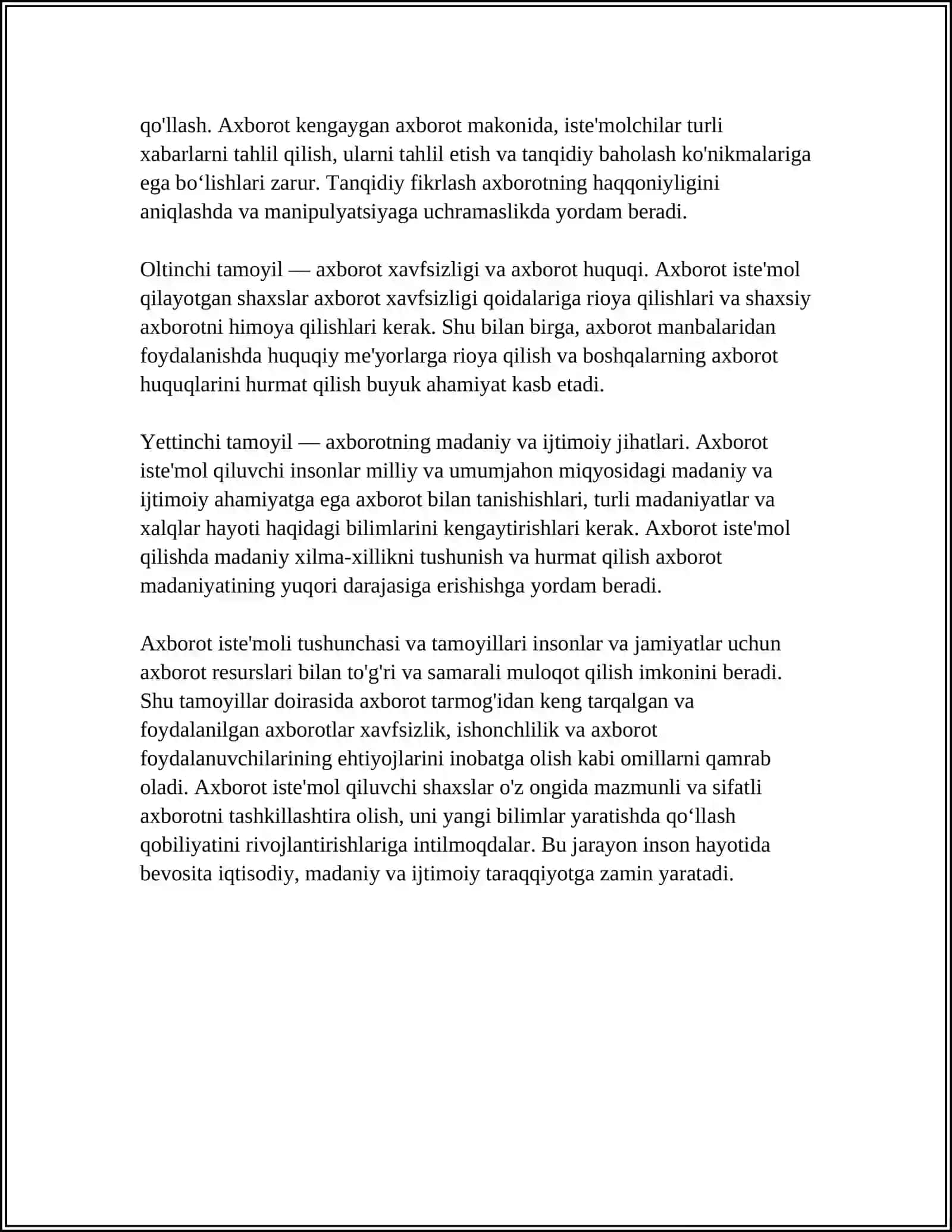 AXBOROT ISTE'MOL QILISH MADANIYATI 4