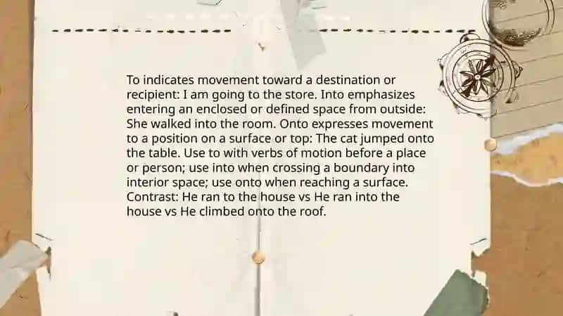 Place, movement and prepositional phrases 4