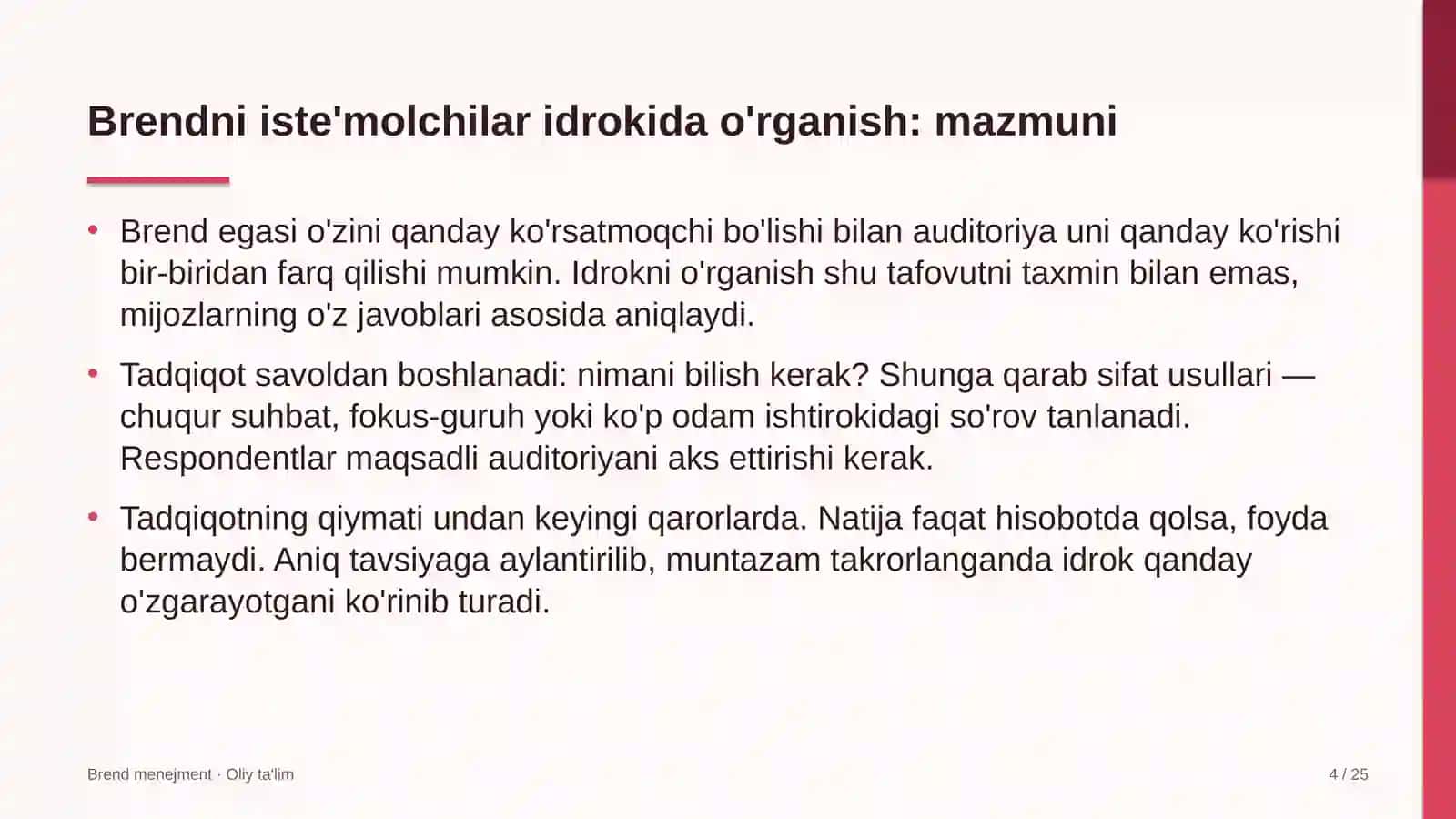 Ko'chma savdoda brendni iste'molchilar idrokida o'rganish 4