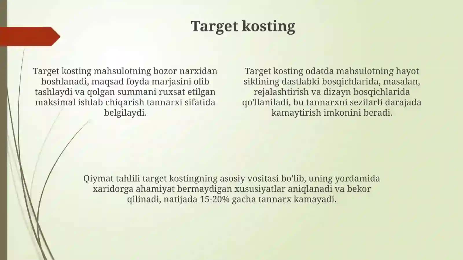 Zamonaviy xarajatlarni hisobga olish usullari 4