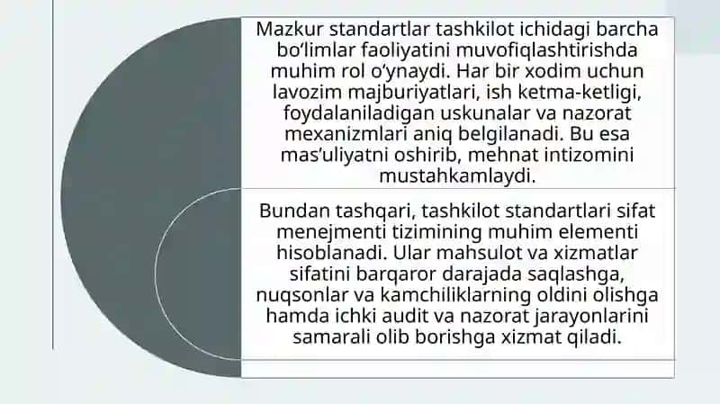 Tashkilot standartlarini organish 4