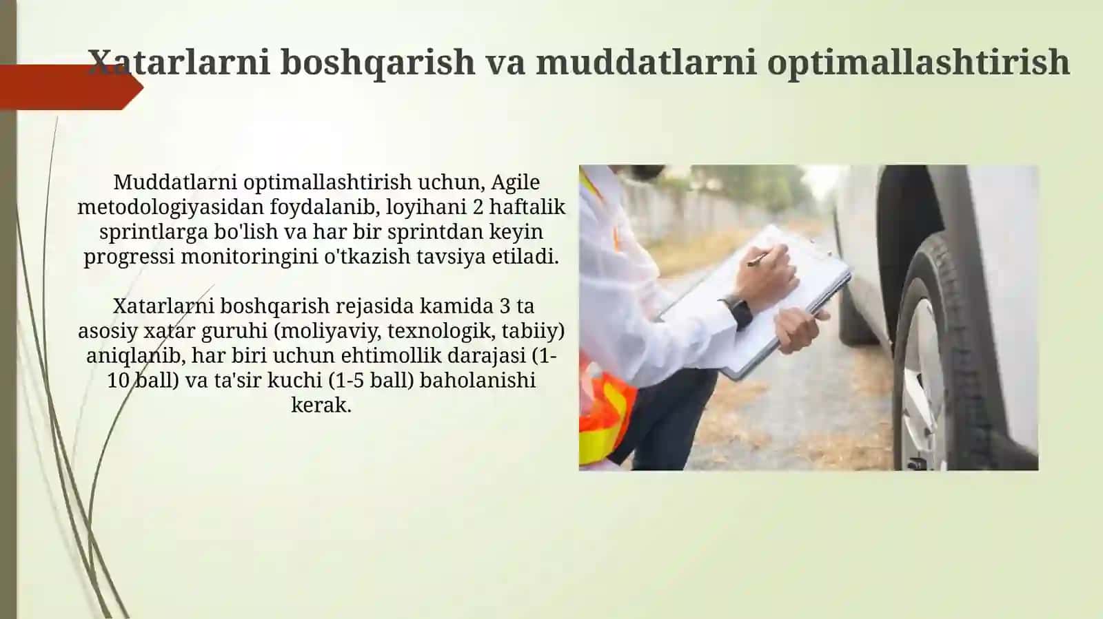 Avtomobil yo'llarining qurilishmuddatinianiqlash 4