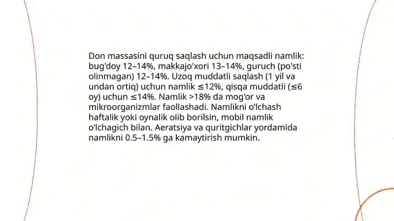 Don massasini quruq holda saqlash texnologiyasi 4