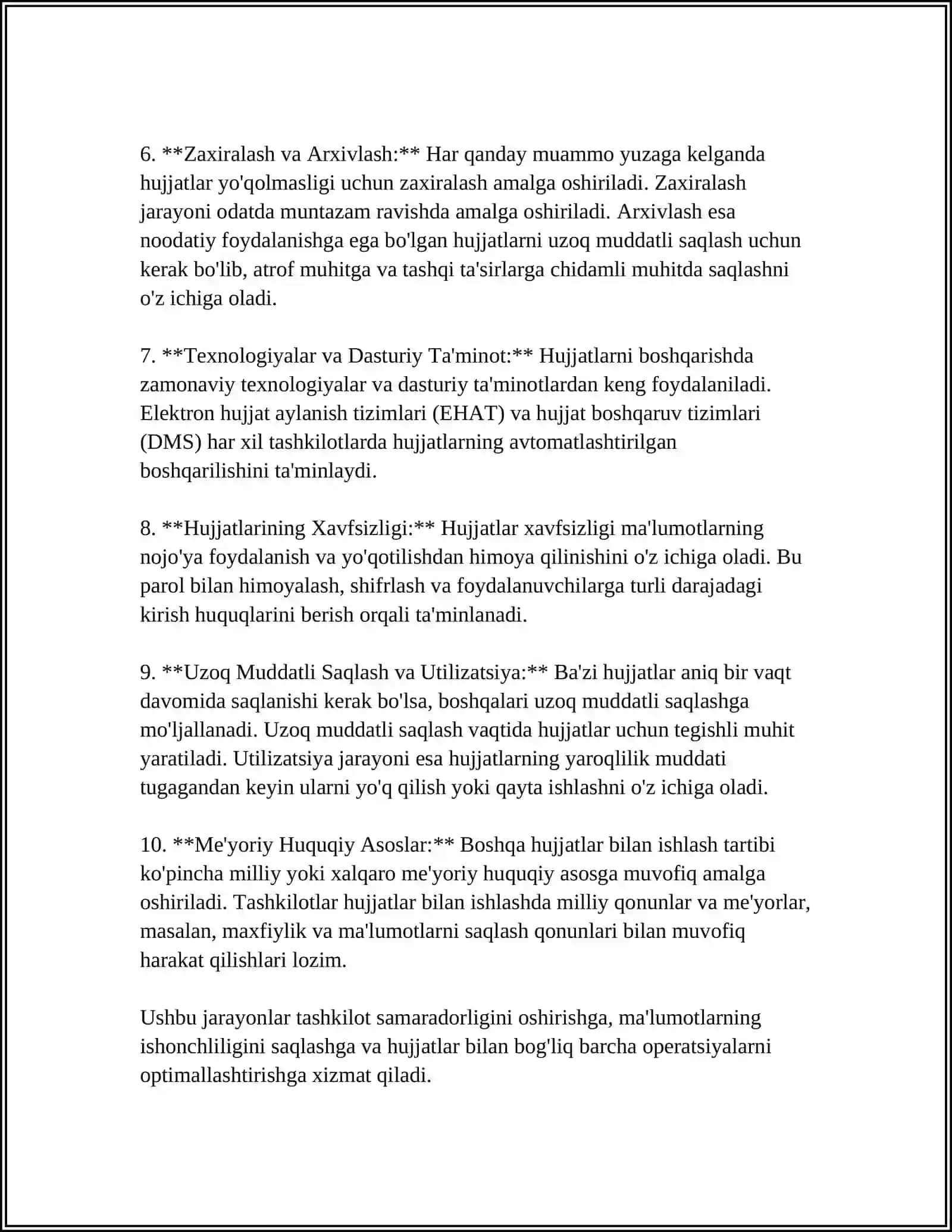 KASBGA OID HUJJAT NAMUNALARI BILAN ISHLASH (BILDIRISHNOMA, HISOBOT, XIZMAT YOZISHMALARI) 4