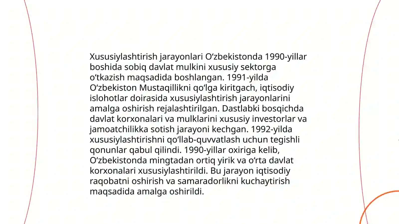 O'zbekiston iqtisodiyotining liberallashtirilishi 4