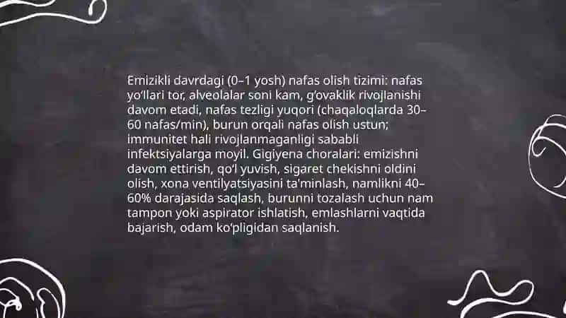 Nafas olish tizimining yosh xususiyatlari va gigiyenasi 4
