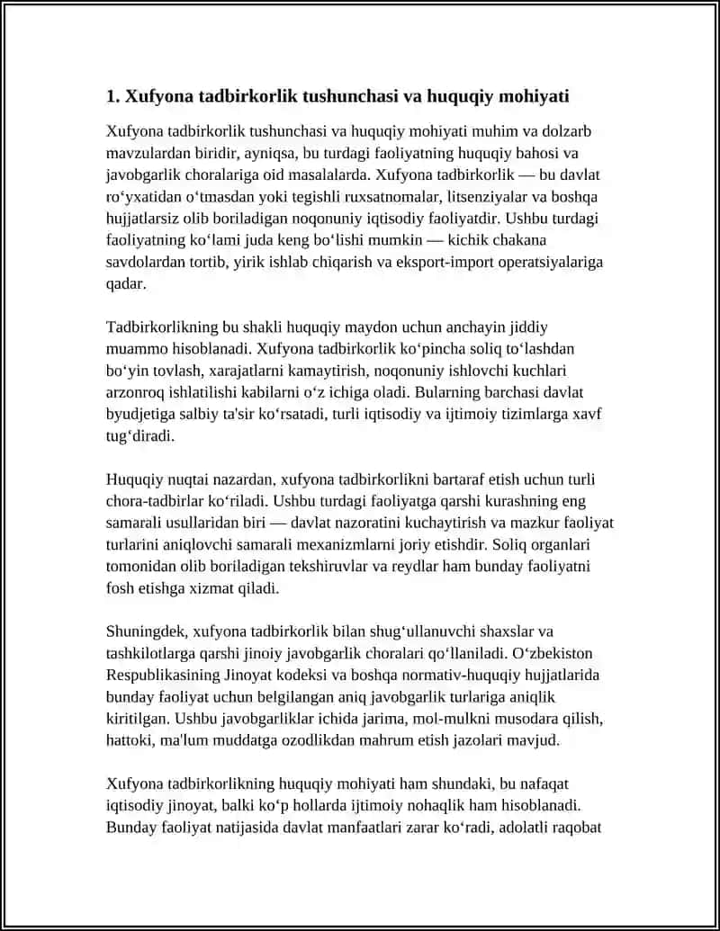 XUFYONA TADBIRKORLIK FAOLIYATINING XUQUQIY BAHOSI VA JAVOBGARLIK CHORALARI 4