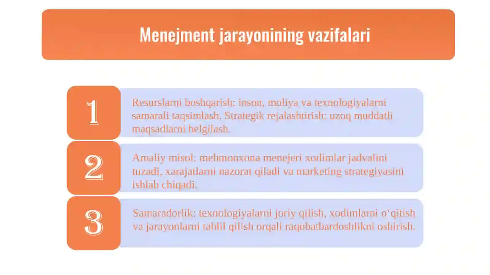 Turizm industriyasida menejment jarayoni va usullarii 4