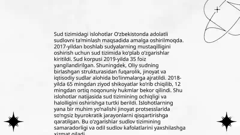 Yangi Oʻzbekistonda inson haq-huquqlari va erkinliklari kafolarining yaratilishi 4