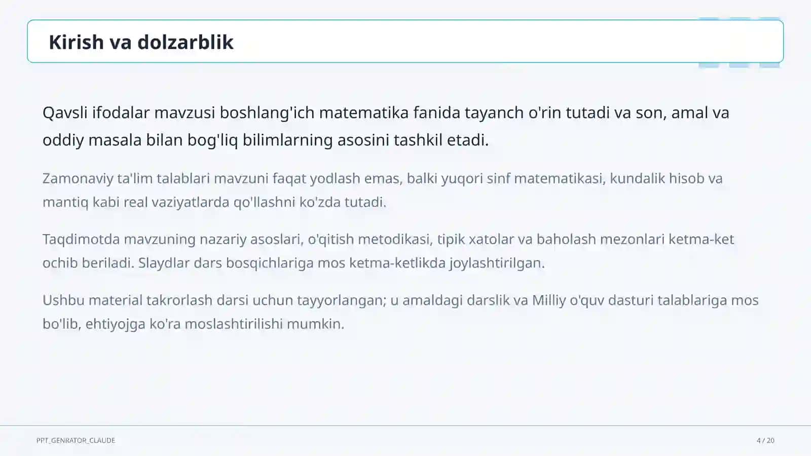 Qavsli ifodalar (2-sinf) 4