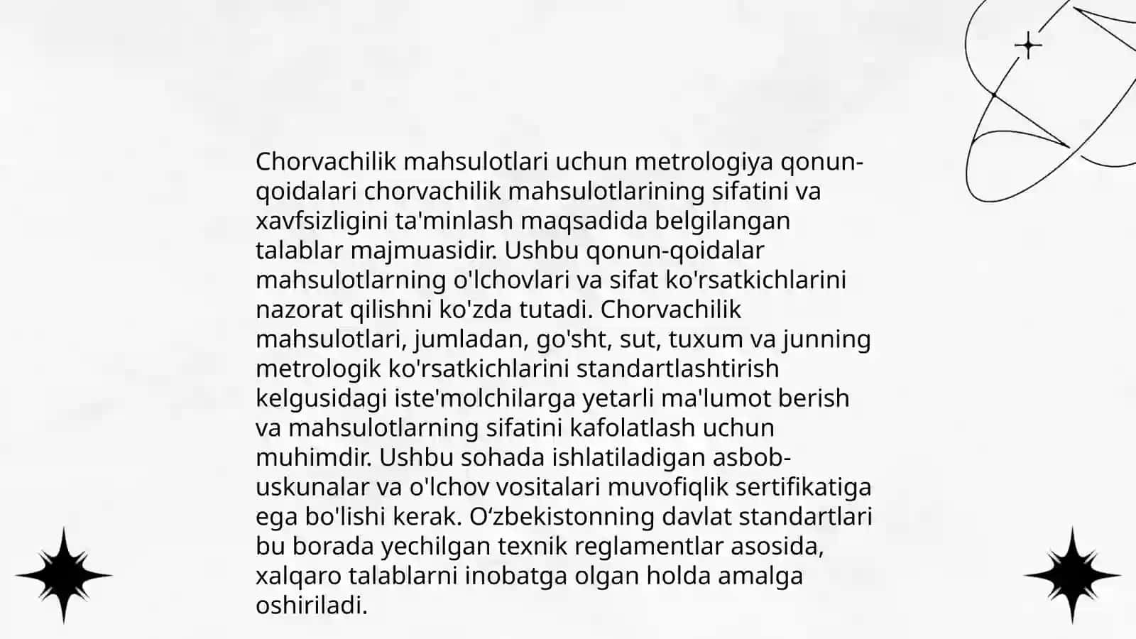 Chorvachilik mahsulotlarini standartlashtirish 4