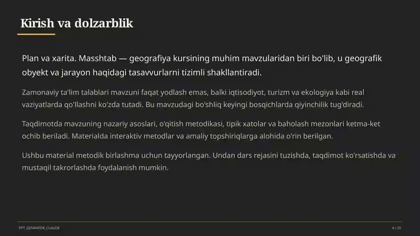 Plan va xarita. Masshtab (5-sinf) 4
