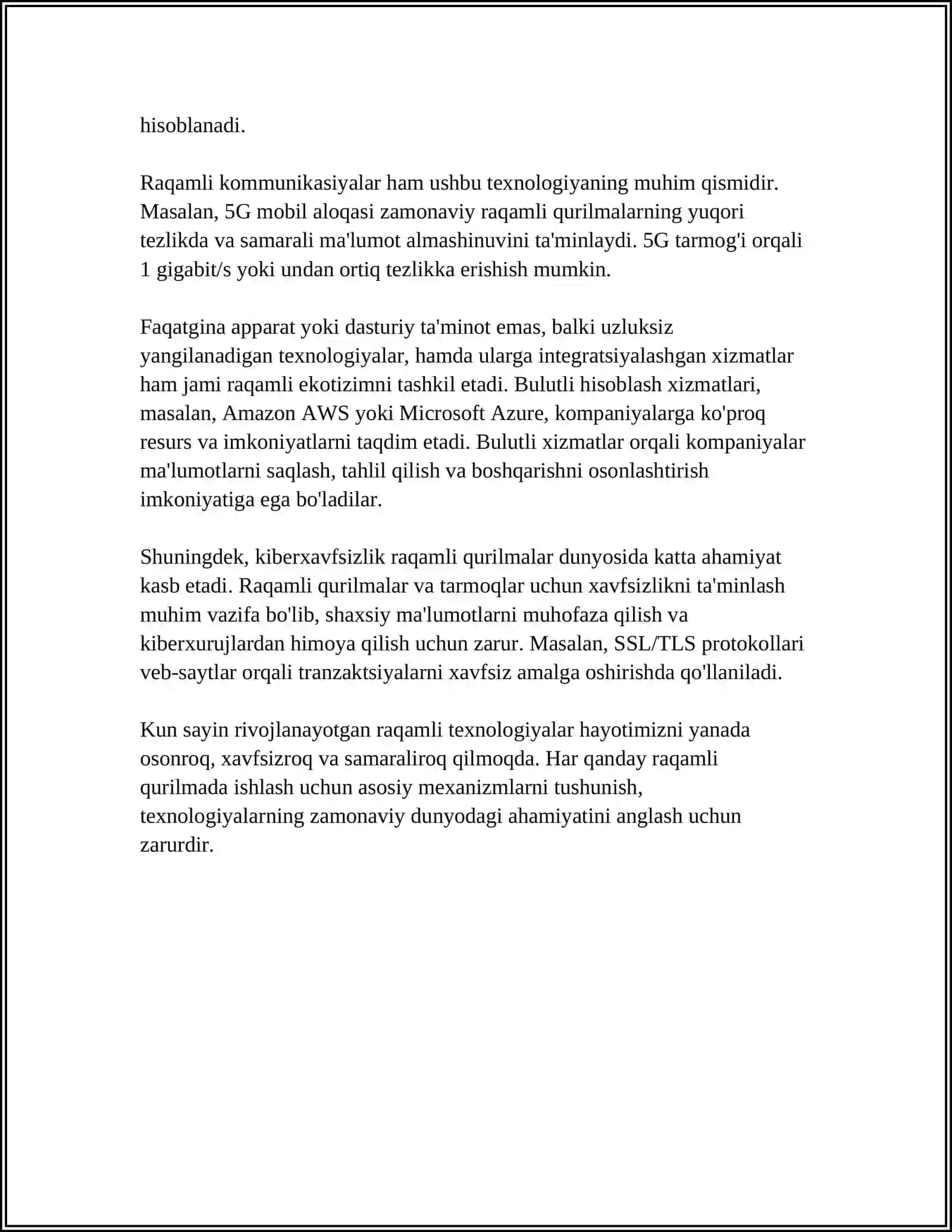 RAQAMLI QURILMALAR VA ULARNING DASTURIY TAMINOTI 4