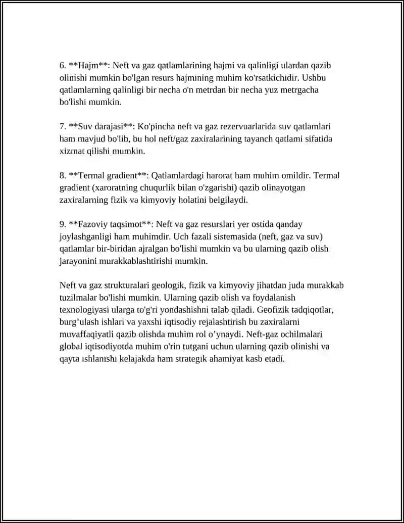 NEFT GAZLI QATLAMLARDAN XAR XIL ENERGIYA SAMARA DORLIGINI XISOBLASH 4