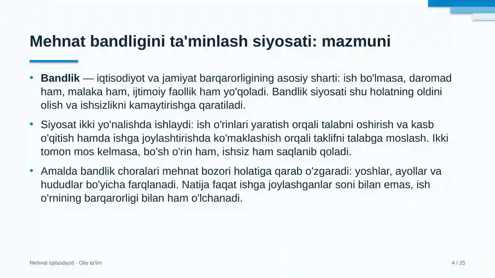 Avtomobil bozorlarida mehnat bandligini ta'minlash siyosati 4