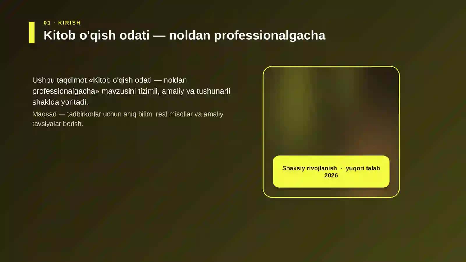 Kitob o'qish odati — noldan professionalgacha 4