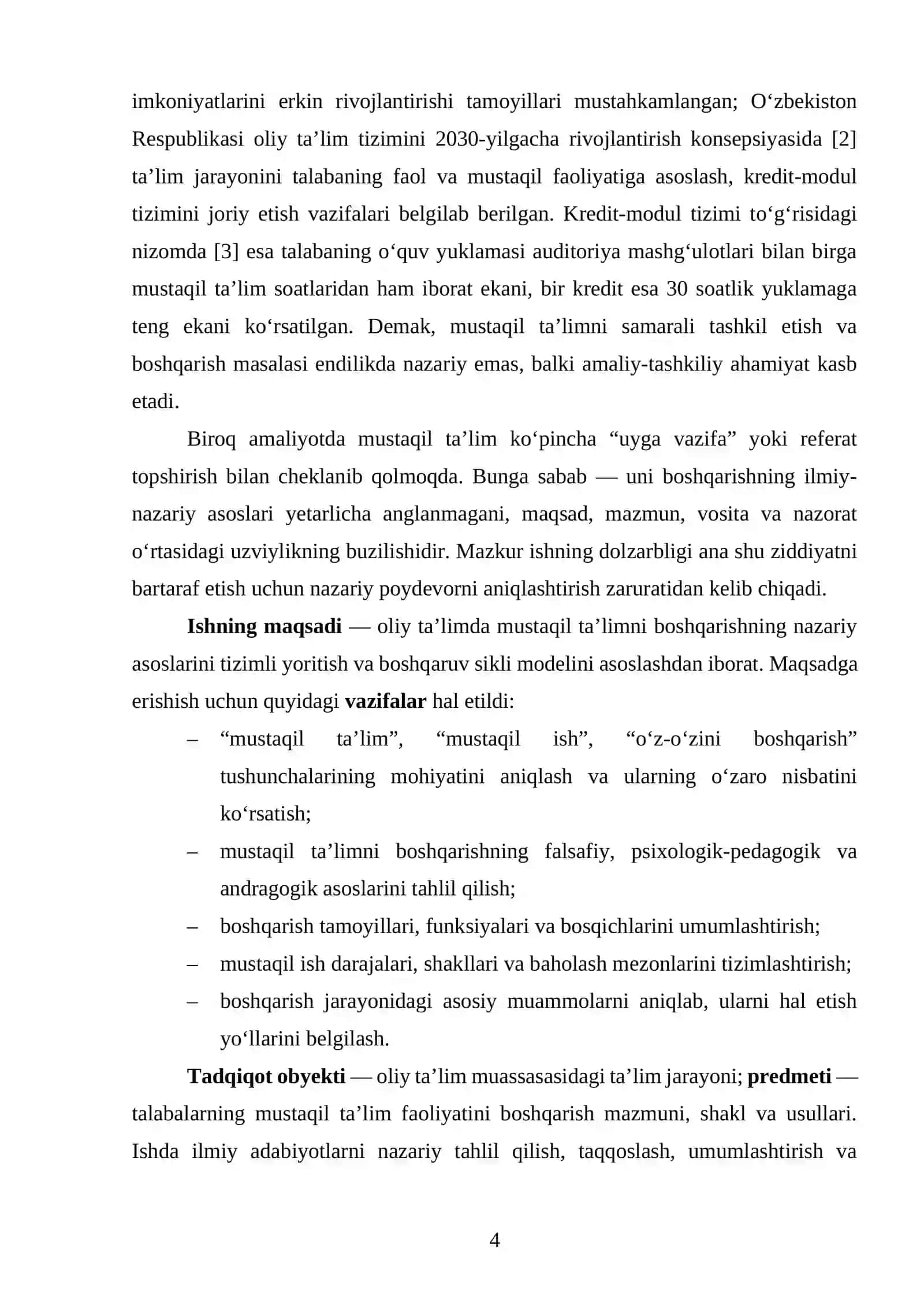 OLIY TA’LIMDA MUSTAQIL TA’LIMNI BOSHQARISHNING NAZARIY ASOSLARI 4