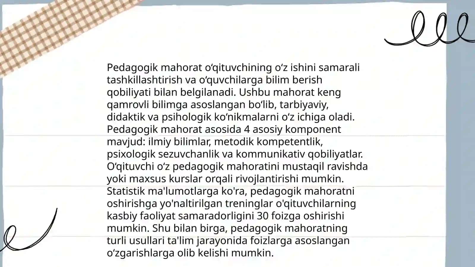 Pedagogik mahorat haqida tushuncha 4