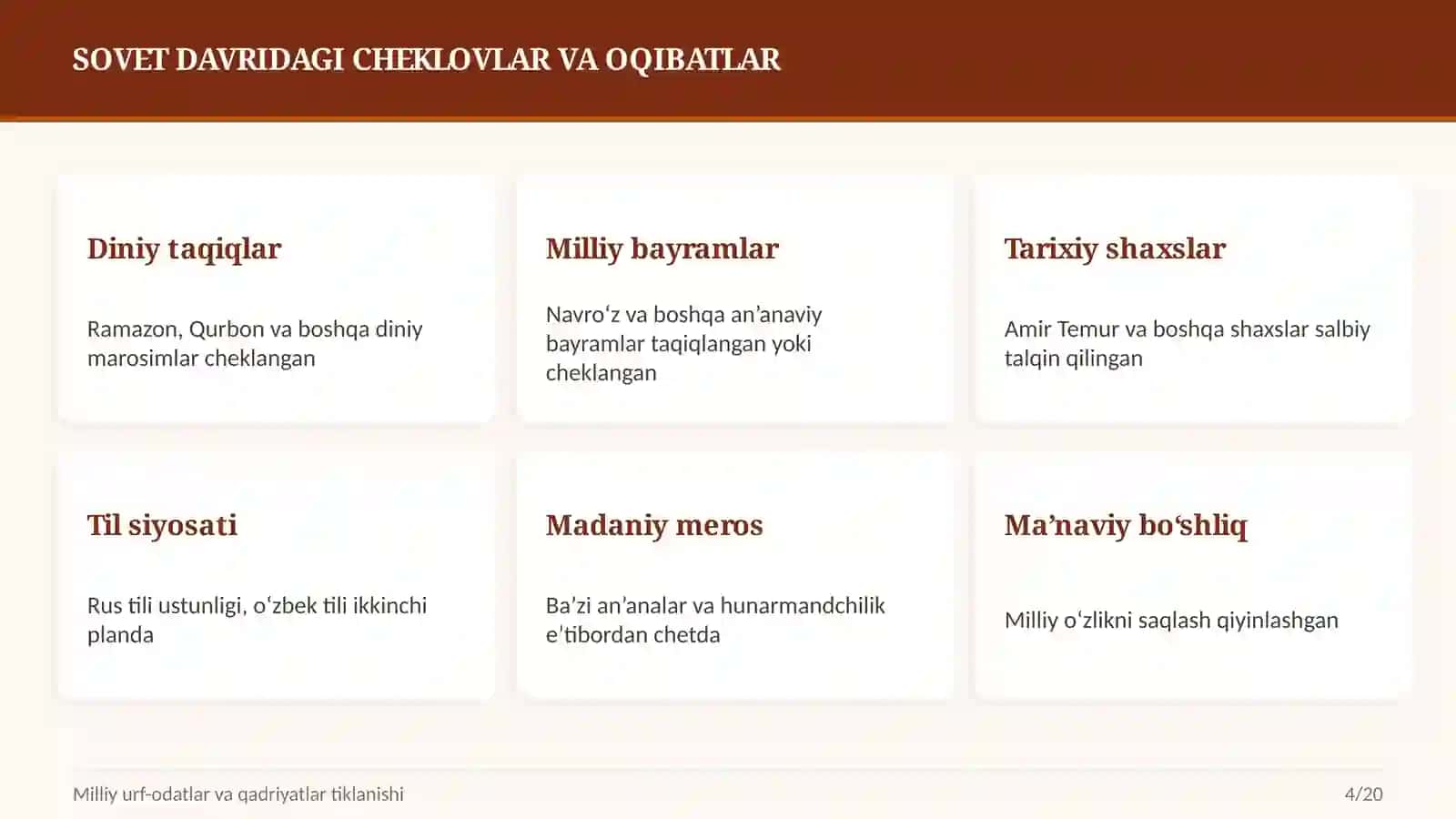 MUSTAQILLIK YILLARIDA 4