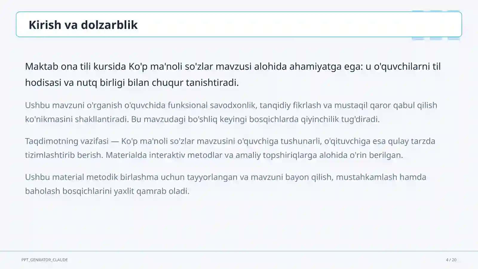 Ko'p ma'noli so'zlar (5-sinf) 4