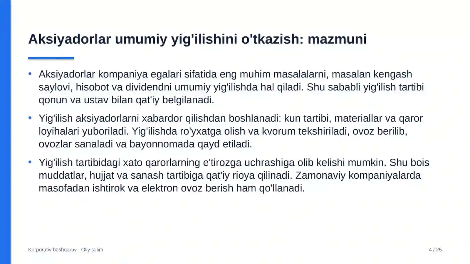 ovoz yozish studiyalarida aksiyadorlar umumiy yig'ilishini o'tkazish 6459 4