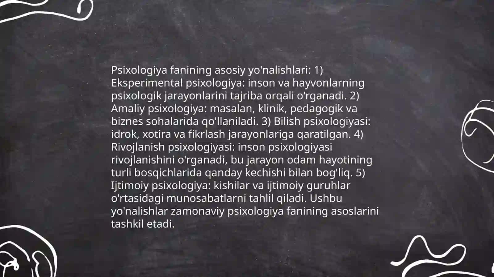 Psixologiya fanning predmeti va uning rivojlanish tarixi 4