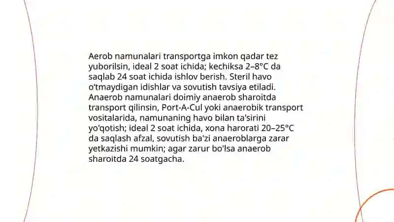 aerob va anaerob bakteriyalarni sof kulturasini ajratish bosqichlari 4