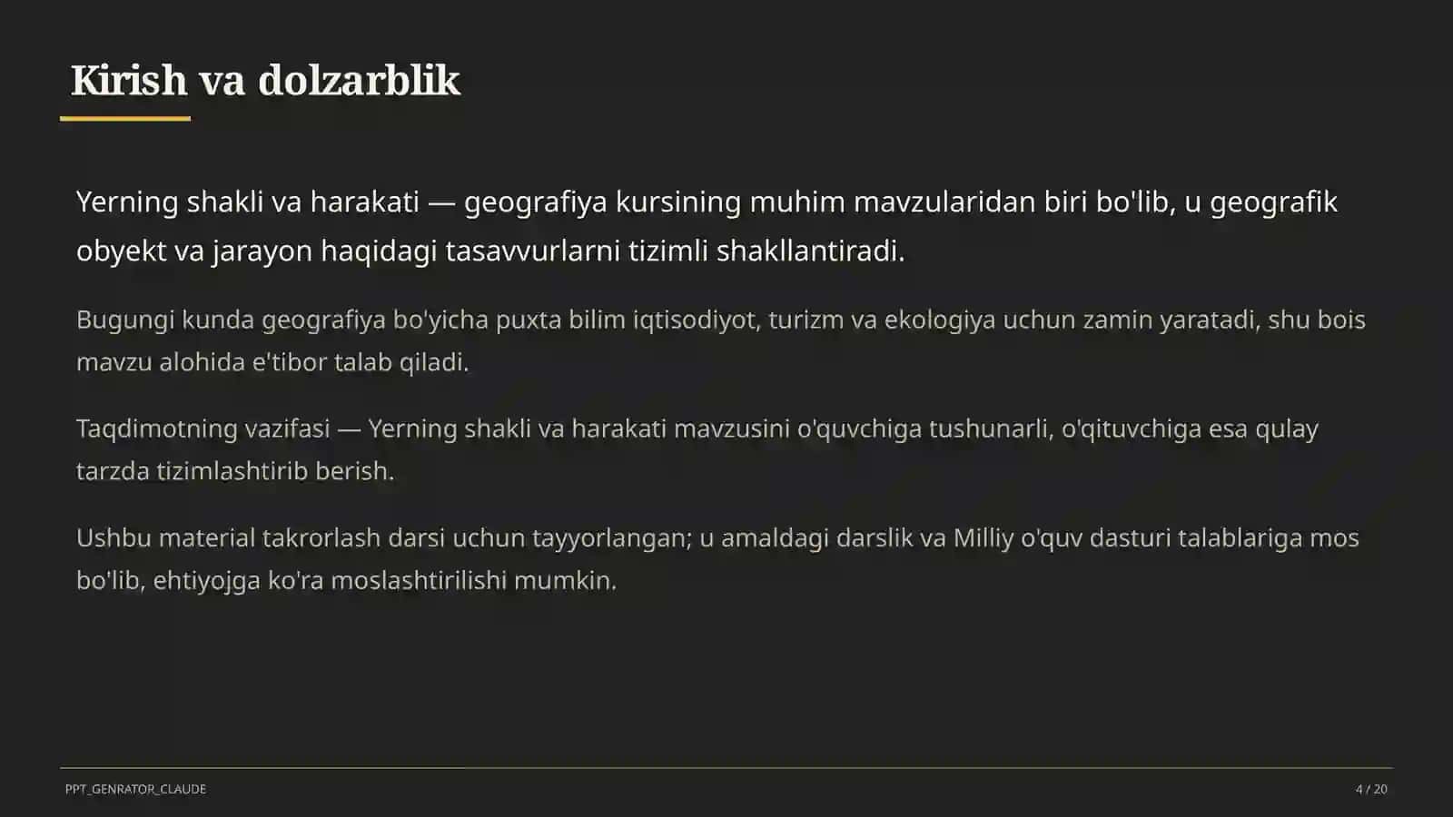 Yerning shakli va harakati (5-sinf) 4