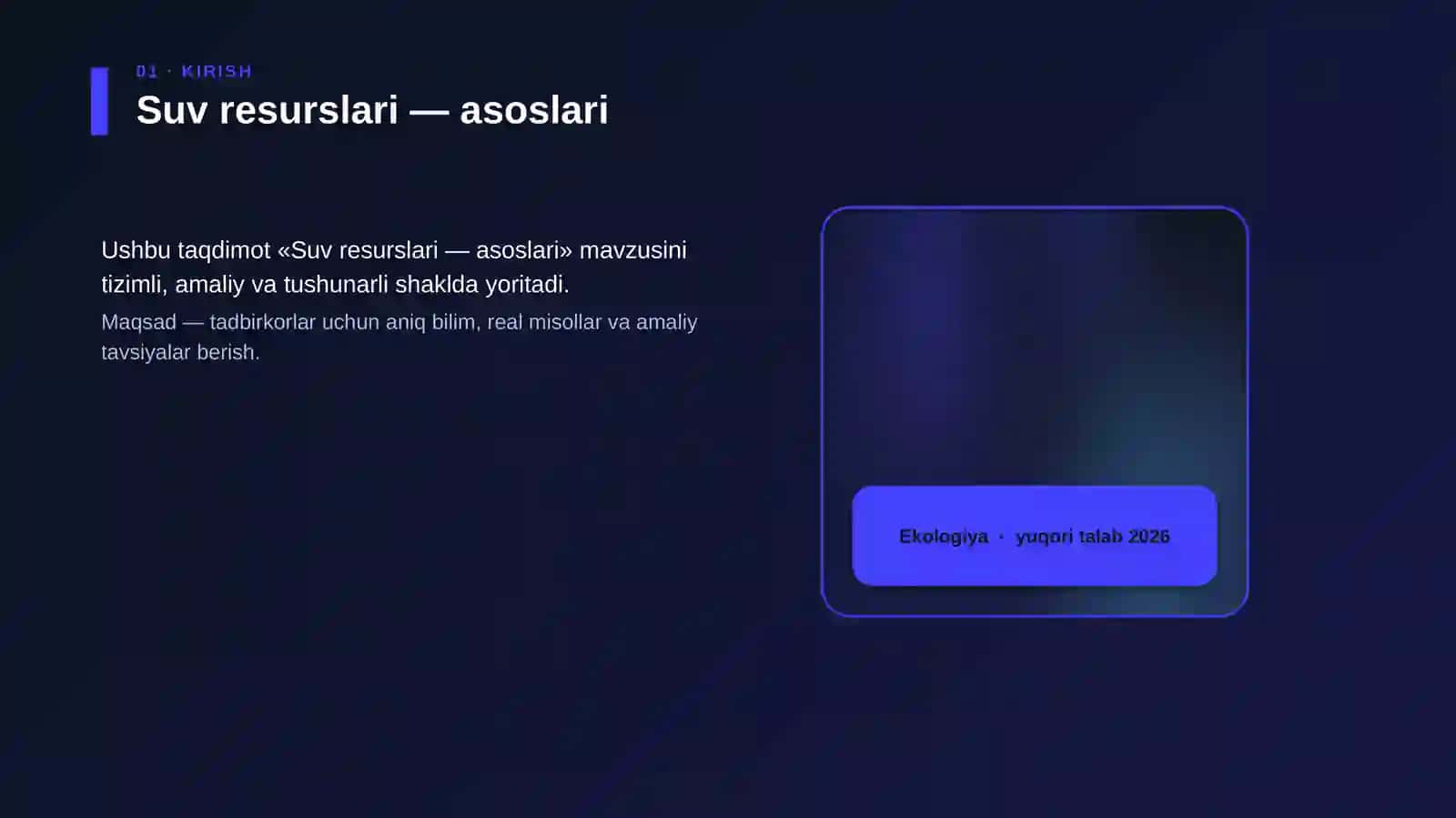 Suv resurslari — asoslari 4