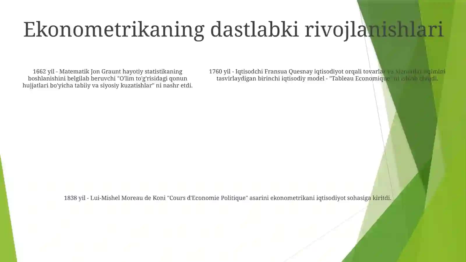 Ekonometrika Fanining Kelib Chiqish Tarixi VaRivojlanishBosqichlari 4