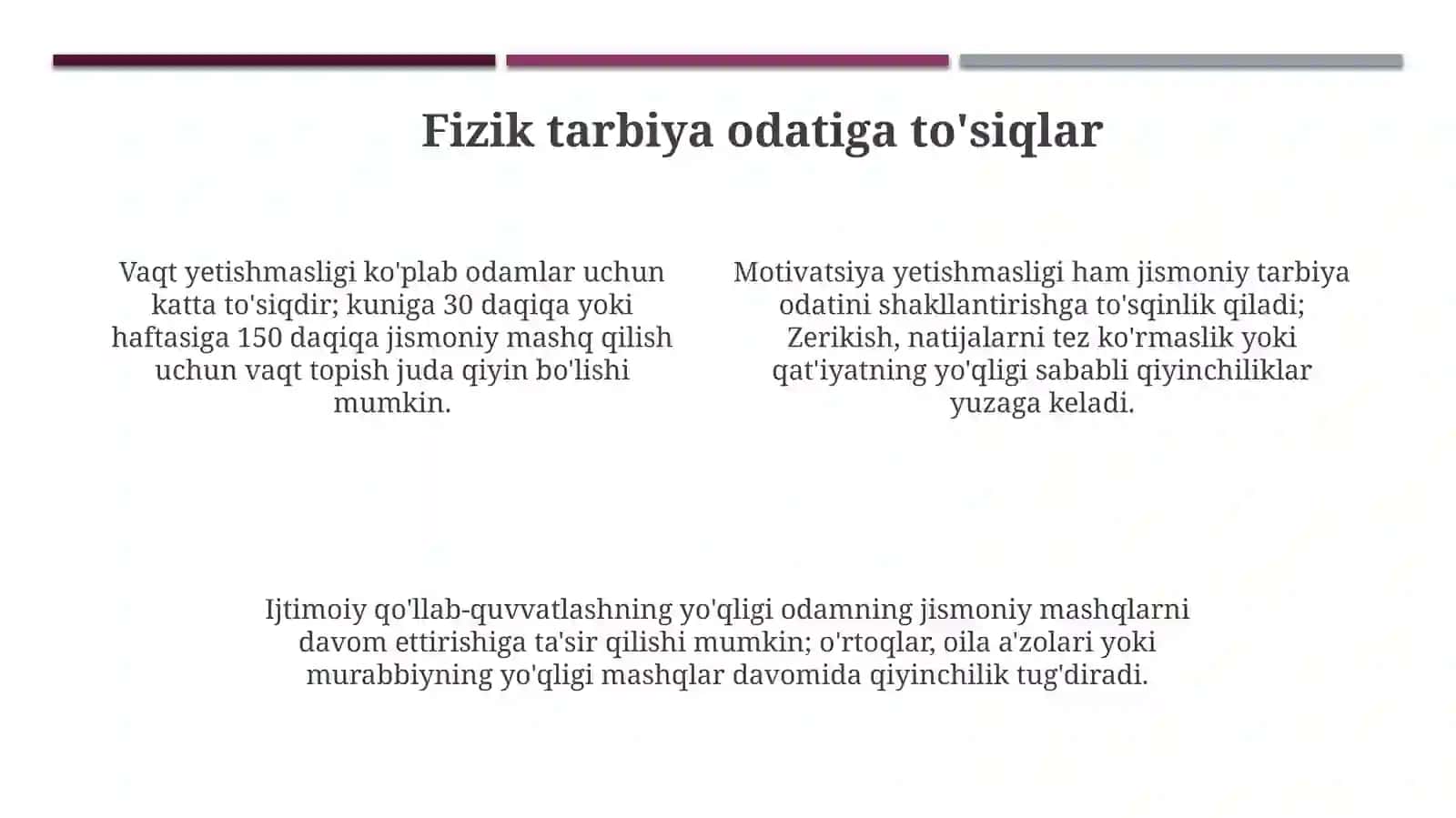 Jismoniytarbiyamashg'ulotlaribilanshug'ullanishniodatgaaylantirishyo'llari 4