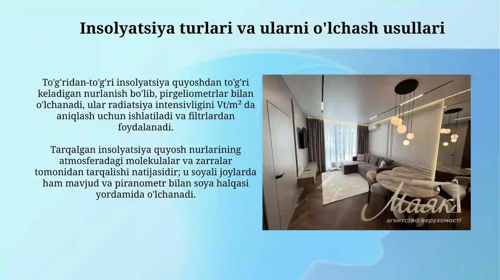Xonalarning insolyatsiyasi 4