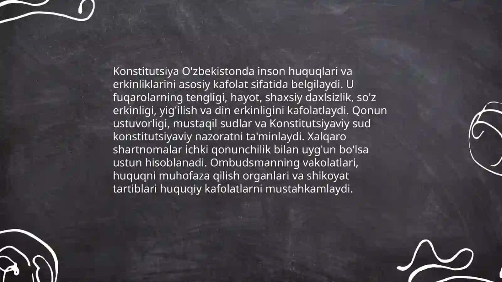 Oʻzbekistonda inson huquqlari va erkinliklari kafolatining yaratilishi 4
