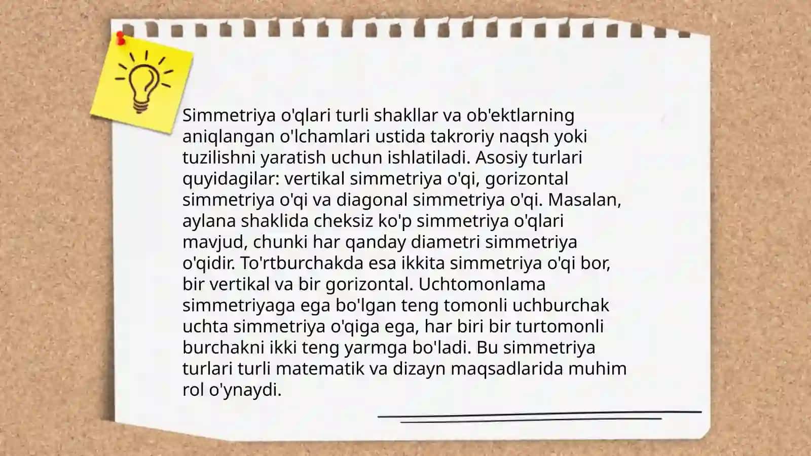 Simmetriya o'qlarini topish 4