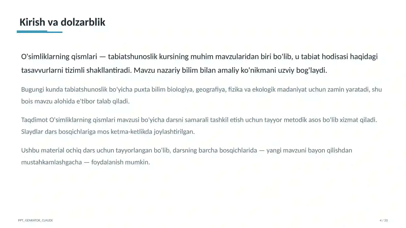 O'simliklarning qismlari (2-sinf) 4