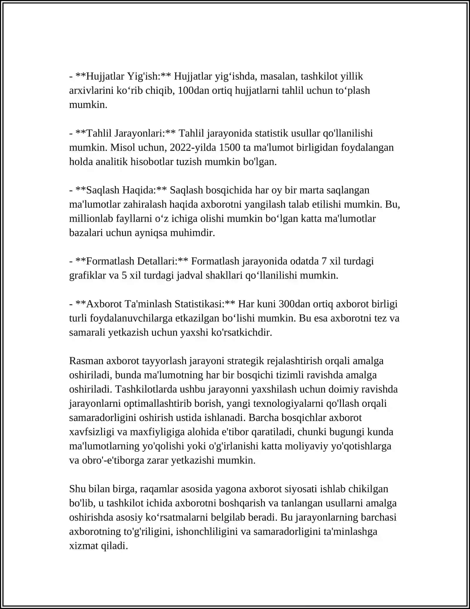 MAVZU BOʻYICHA RASMIY AXBOROT TAYYORLASH 4