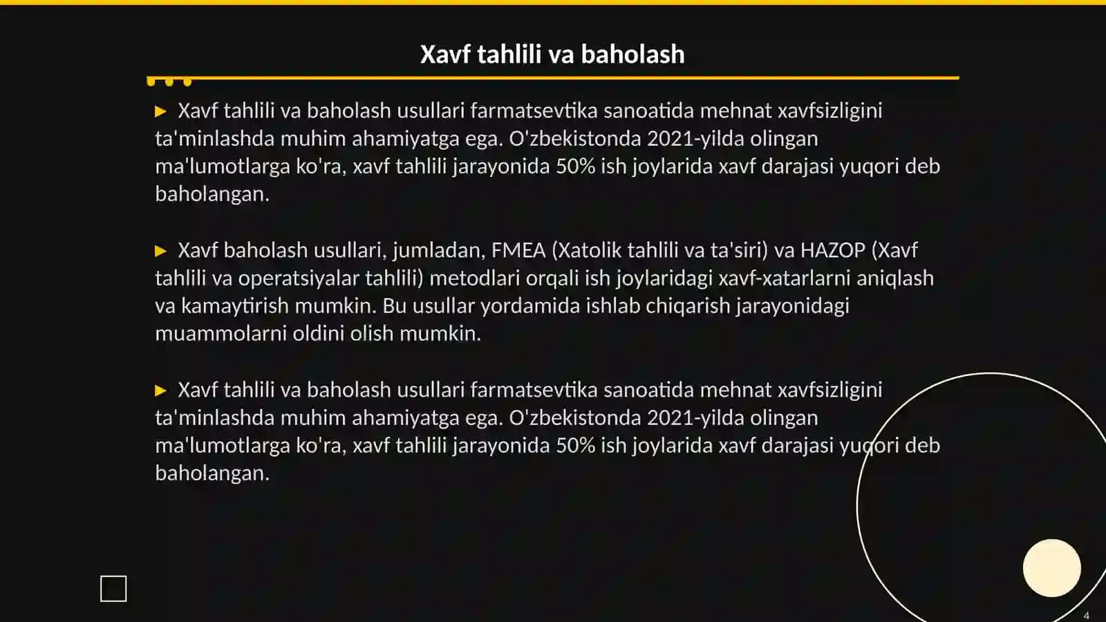 Farmatsevtika Sanoatda Mehnat xavfsizligini ta'minlash 4
