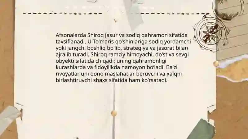 Toʻmaris va Shiroq haqidagi afsonalar 4