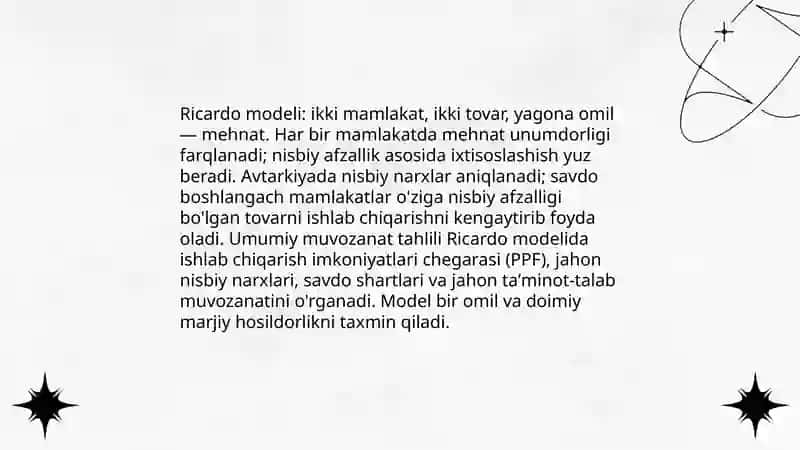 Xalqaro savdoning umumiy muvozanat nazariyasi va zamonaviy xalqaro savdoning rivojlanishi 4