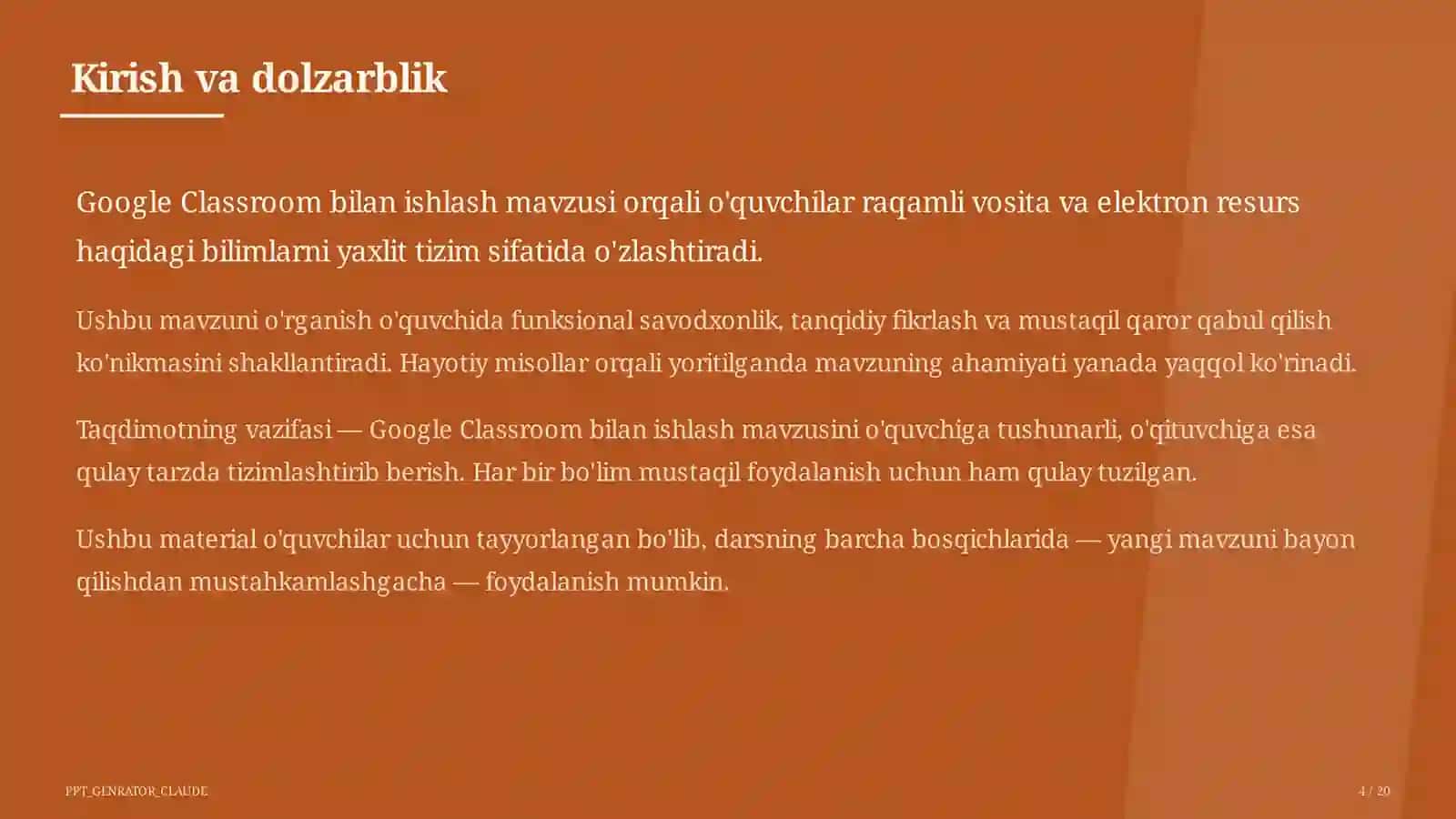 Google Classroom bilan ishlash 4