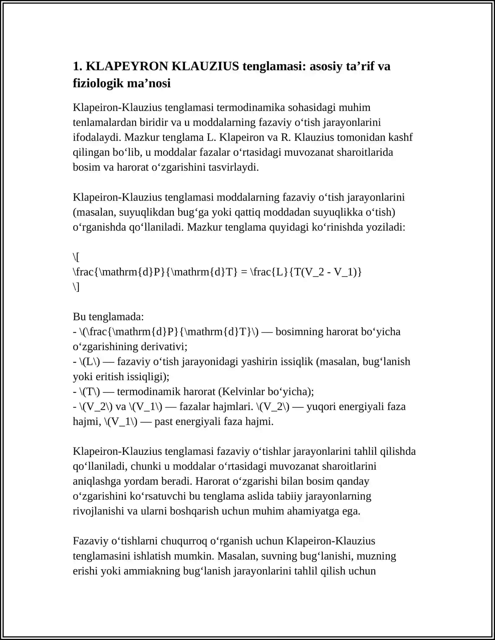 NAZARIY FIZIKA FANIDAN TAYYORRLAGAN REFARATI 4