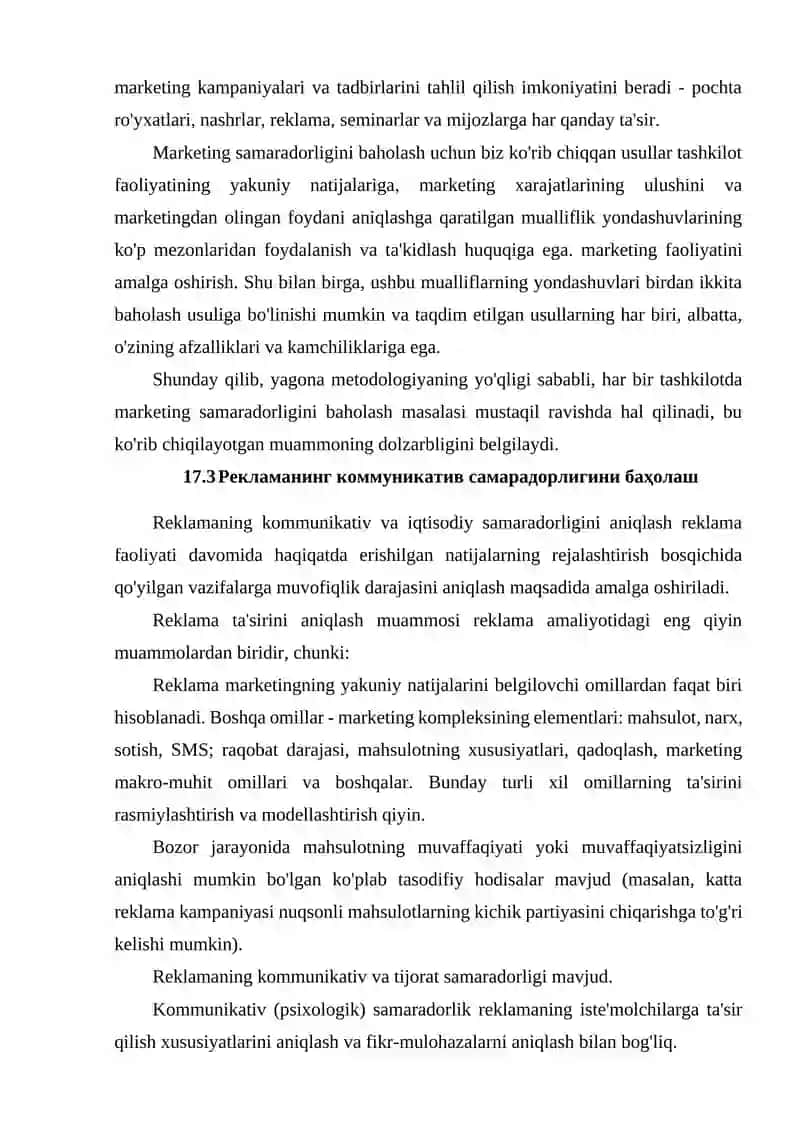 Marketing byudjetini aniqlash usullari 4