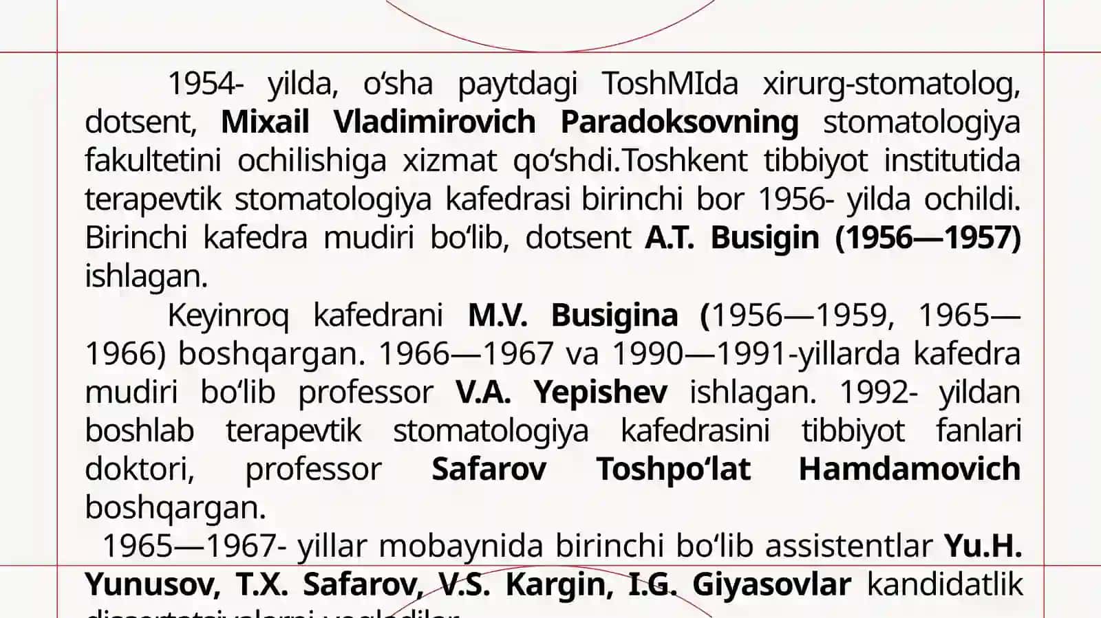 O‘zbekistonda Stomatologiyani rivojlantirishga hissa qo‘shgan Olimlar 4