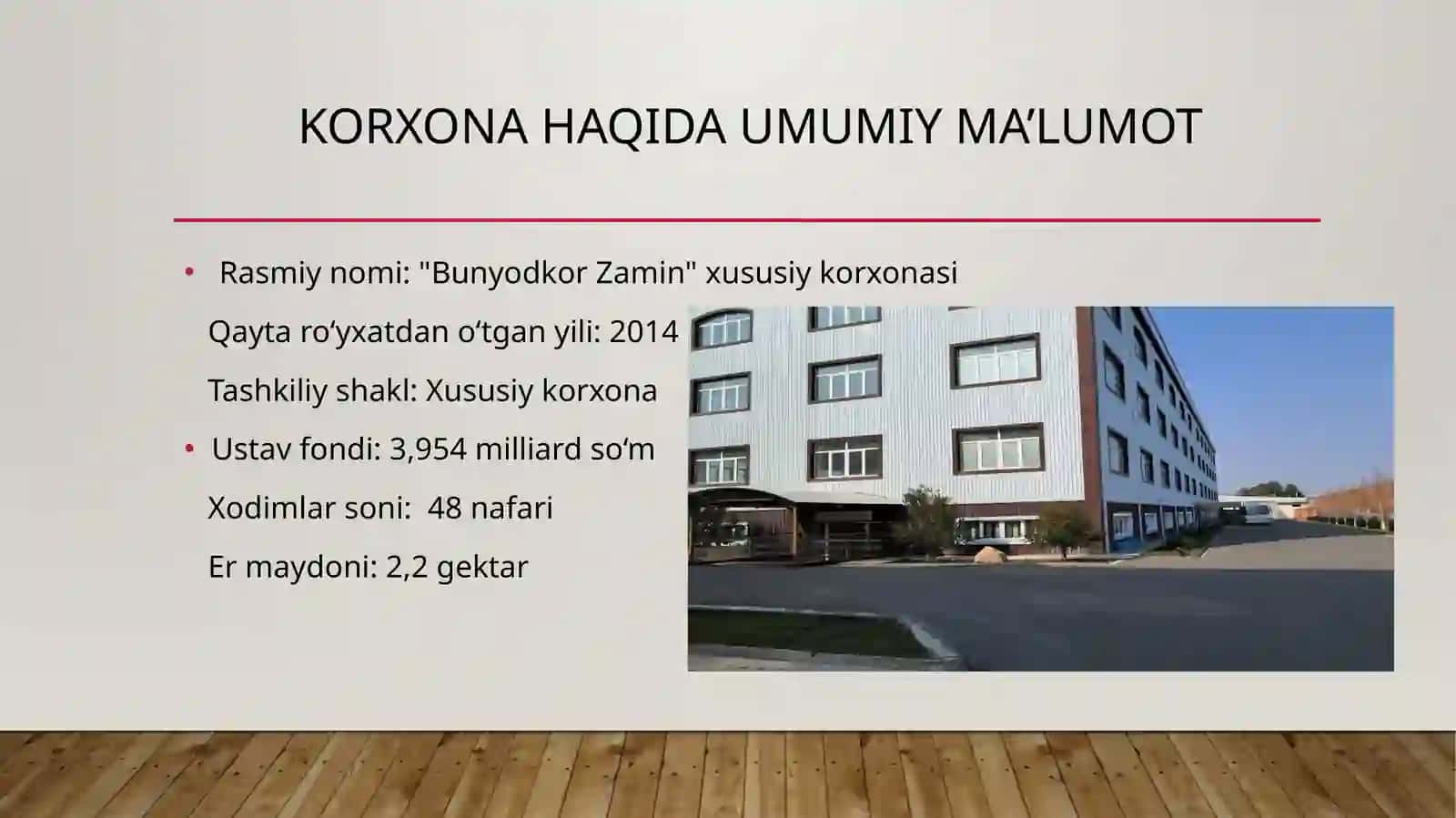 “Bunyodkor Zamin” xususiy korxonasining   boshqaruv tizimi va faoliyati tahlili 4
