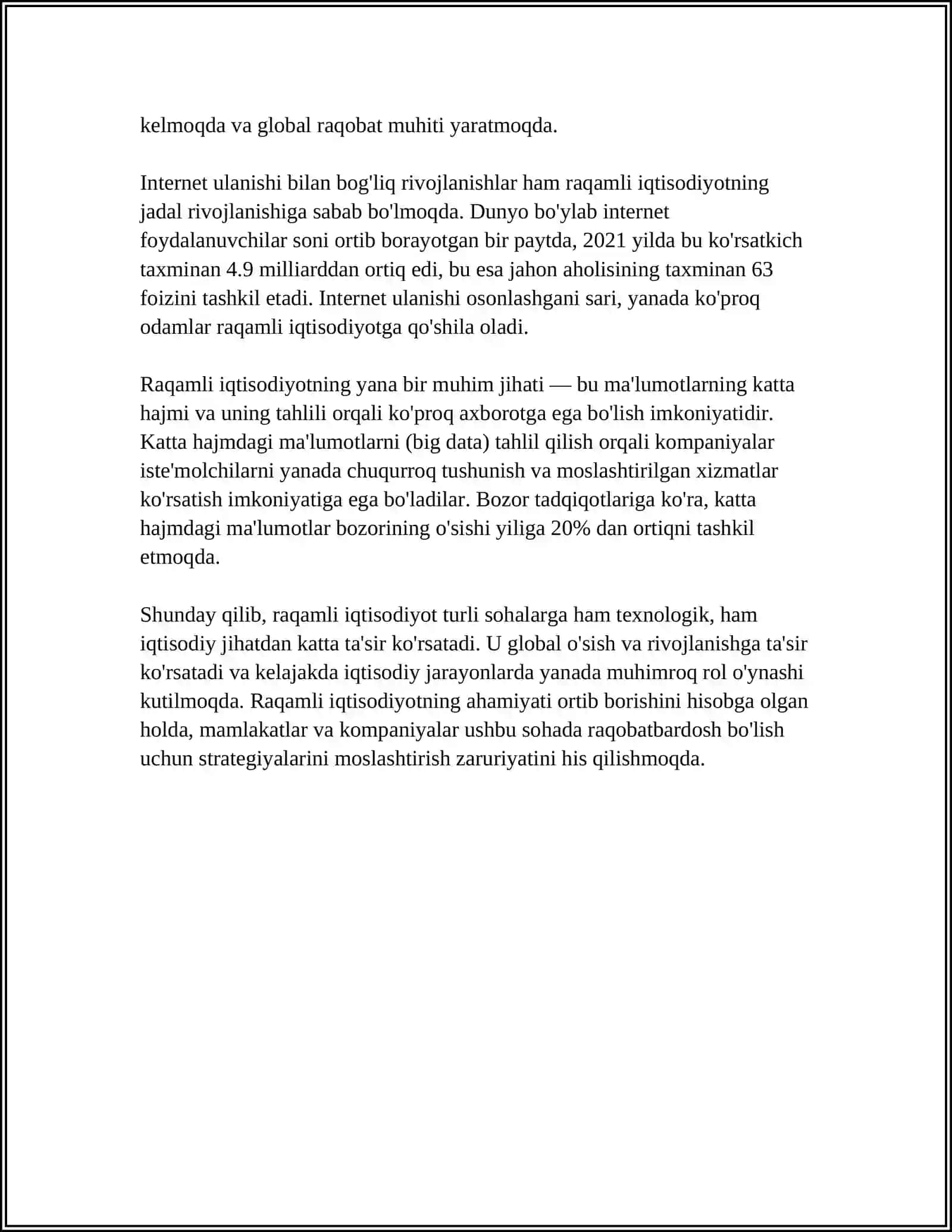 RAQAMLI IQTISODIYOT VA UNING RIVOJLANISHI 4