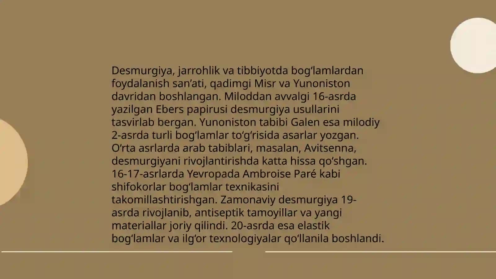 Desmurgiya bog'lamlar haqida maʼlumot 4
