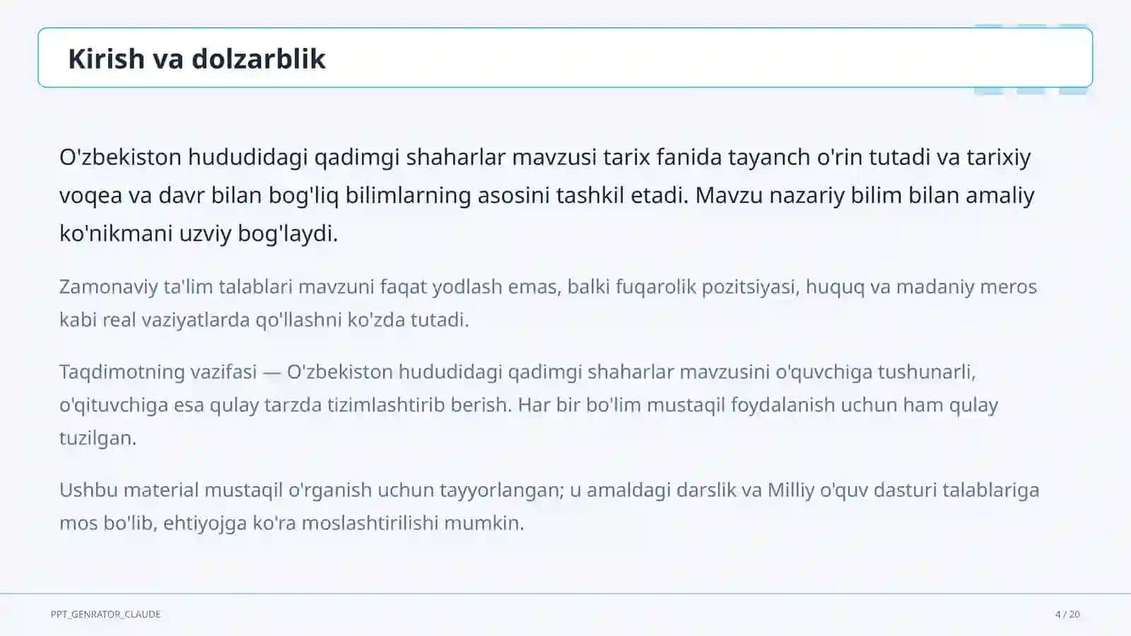 O'zbekiston hududidagi qadimgi shaharlar (5-sinf) 4