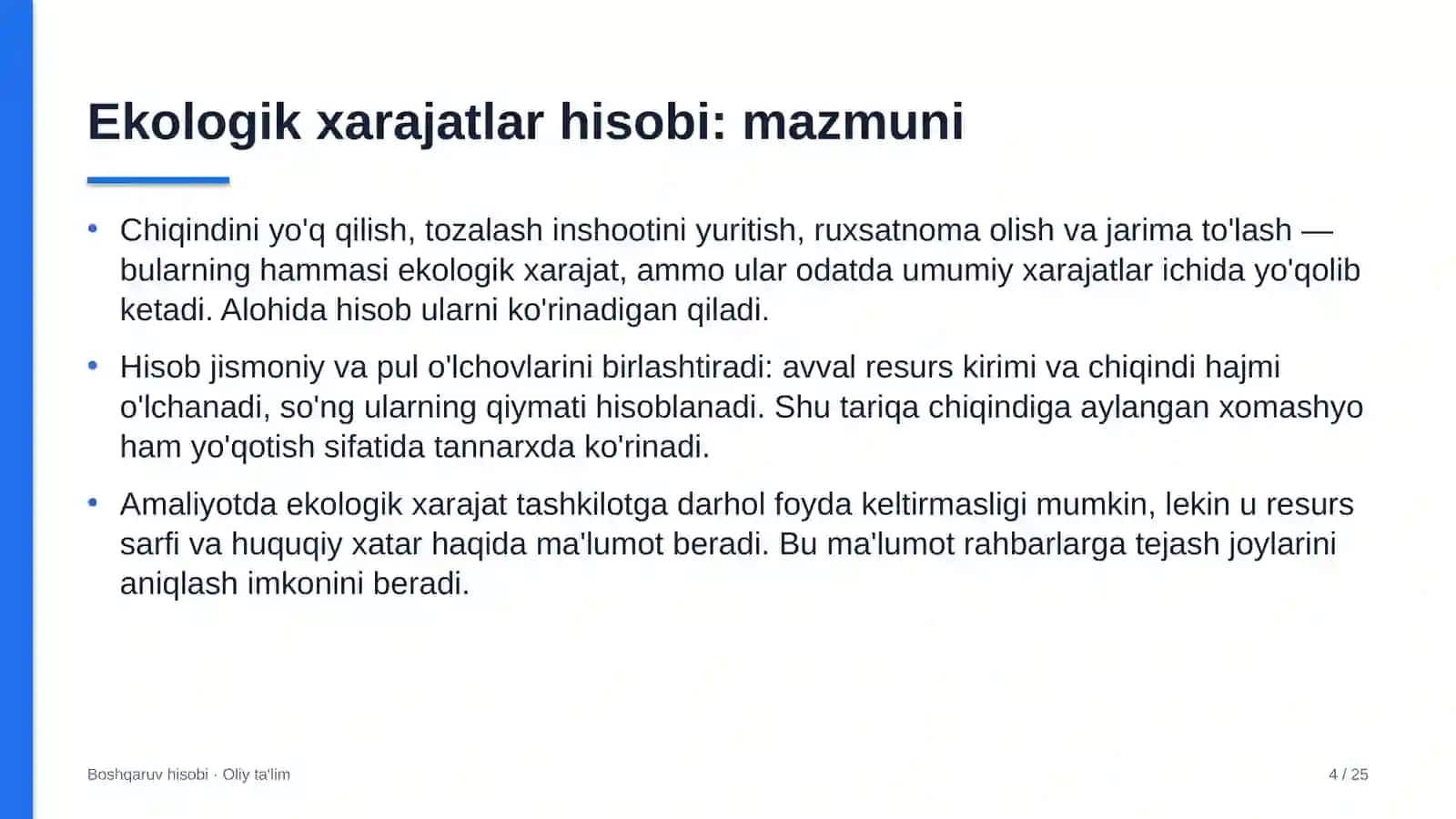 davlat qo'mitalarida ekologik xarajatlarni boshqaruv hisobida aks ettirish 8199 4