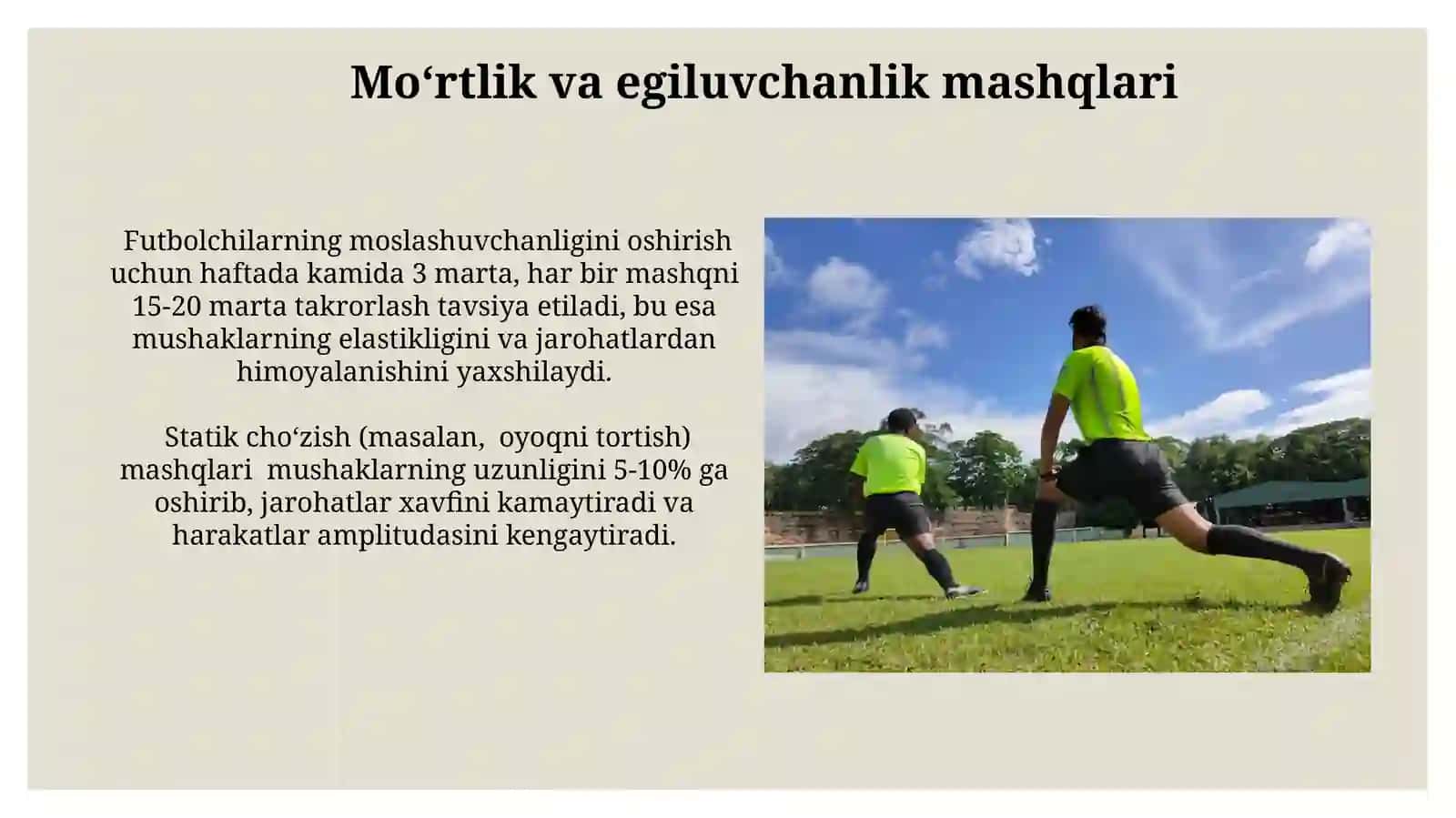 Futbolchilarning maxsus va umumiy jismoniy tayorgarligi 4