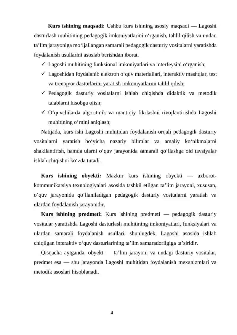 PEDAGOGIK DASTURIY VOSITALAR YARATISHDA LAGOSHI IMKONIYATLARIDAN FOYDALANISH 4